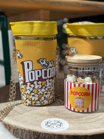 Duftkerze 'Pop Corn Caramel' – Im Glas mit Holzdeckel